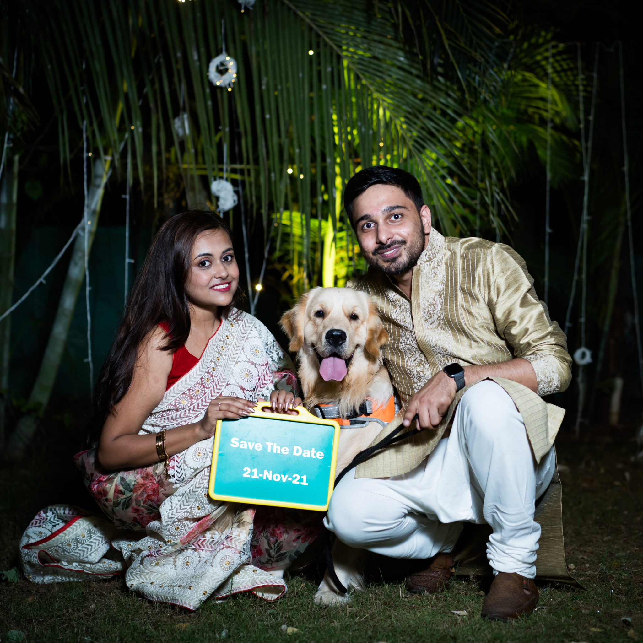 Beautiful Bengali couple sharing intimate moment during professional pre-wedding photography session in Hyderabad